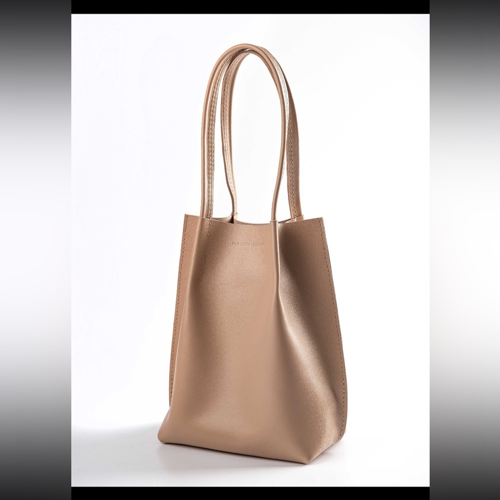 Mini Tote bag from Etsy Seller Old Town Leather. 100% Leather. Made in Ukraine.